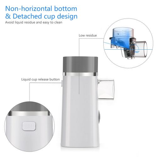  Feellife Portable Cool Mist Inhaler for Household Use AirPro Handheld Atomizer with Micron Mesh...