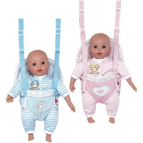 아도라 베이비 Adora GiggleTime 15Boy Vinyl Weighted Soft Body Toy Play Baby Doll with Laughing Giggles and Harnessed Wrap Carrier Holder for Children 2+