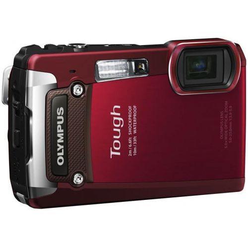  Olympus TG-820 12MP ShockWaterFreeze-Proof Camera-Red (Old Model)
