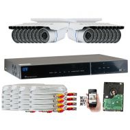 GW Security Inc GW 8-Channel 4MP Home Security Camera System 5 IN 1 Video DVR and (8) 4.0MP 1440P Outdoor Indoor Weatherproof CCTV Cameras with IR Night Vision