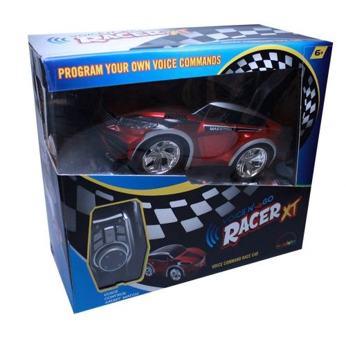  MukikiM Voice N Go Racer XT - Red | Dual Controls, Voice (Customizable) & Control Watch Operated Remote Race Car | 2.4GHz, 5 Speed, USB Rechargeable [No Batteries Req], Customizabl