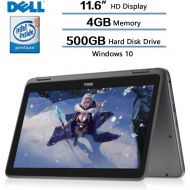 Dell Inspiron 2 in 1 11.6 IN HD LED-Backlit Touchscreen Laptop, Intel Pentium Dual Core N3710 Up to 2.56 GHz, 4GB 1600MHz DDR3L, 500GB 5400 RPM HDD, Win10