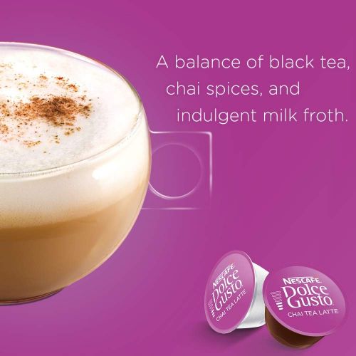 네스카페 Nestle Nescafe Dolce Gusto Coffee Pods - Chai Tea Latte Flavor - Choose Quantity (3 Pack (48 Capsules))