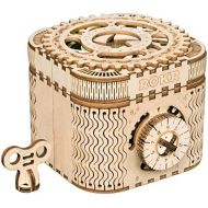 [아마존베스트]ROKR 3D Wooden Puzzle-Model Building Kits-DIY Assembled Toys-Brain Teaser Educational and Engineering for Girls,Boyfriend,Adults,DIY Lovers,When Christmas, Birthday (Treasure Box)
