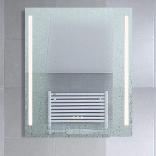  B&C 30x36 inch Super Slim Bathroom Mirror Vertical| 2 Led Strips| Polished Edge &Frameless | Defogger & Dimmer|Touch Switch|Copper Free Silver Backed