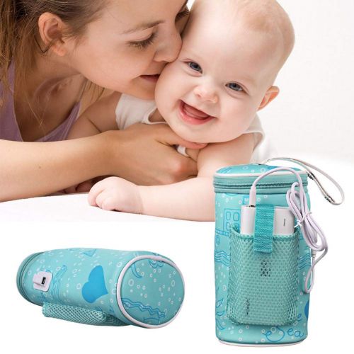  AITOCO Baby Flaschenwarmer Tasche Portable USB Heizung Muttermilchwarmer Tasche Isolierte Baby Bottle Bag zum Reisen