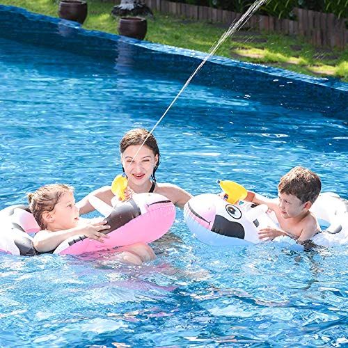  ALXDR Kids Pool Floats with Water Gun, Inflatable Swim Floats Seat, Childrens Water Swimming Party Toys