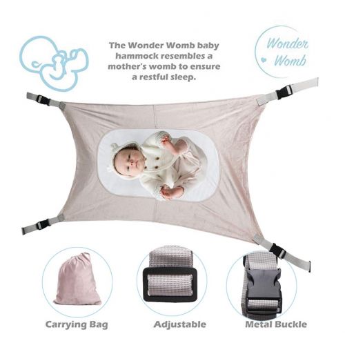  SUPBOSS Baby Hammock Swing Folding Crib for Newborn Adjustable Straps Comfortable and Breathable Supportive Mesh Safety Nursery Sleeping Bed,Gift Draw String Bag (Lavender)