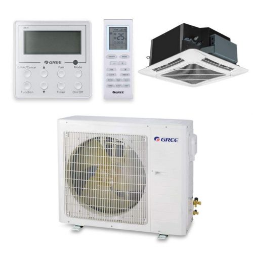  Gree UMAT24HP230V1AC-S - 24,000 BTU 18 SEER Ceiling Cassette Ductless Mini Split Air Conditioner Heat Pump 208-230V