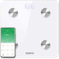 [아마존 핫딜] [아마존핫딜]RENPHO Bluetooth Body Fat Scale Smart Digital Bathroom Weight BMI Scale Body Composition Monitor Analyzer with Smartphone App 396 lbs - White