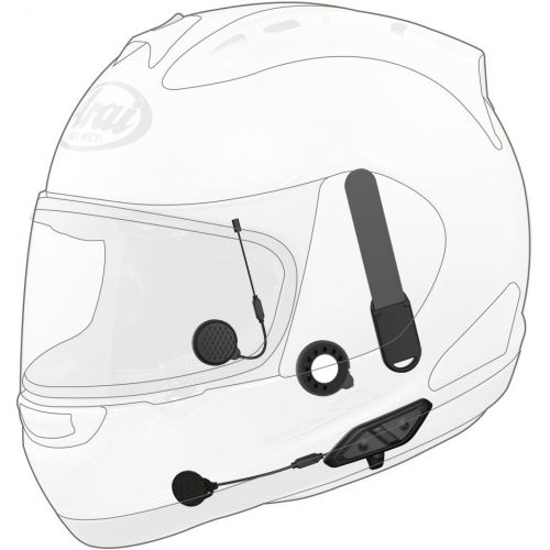  Sena 10U-AR-01 10U Motorcycle Bluetooth Communication System with Handlebar Remote for Arai Full-Face Helmet