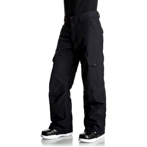 퀵실버 Quiksilver Mens Porter 10k Snowboard Ski Pants, Black 1, XL