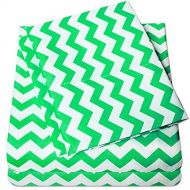 Sweet Home Collection 4 Piece 1800 Thread Count Egyptian Quality Deep Pocket Bed Sheet Set, King, Chevron Green