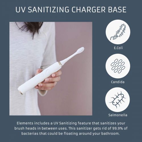  Dazzlepro Elements Sonic Toothbrush with UV Sanitizing Charging Base, Gold
