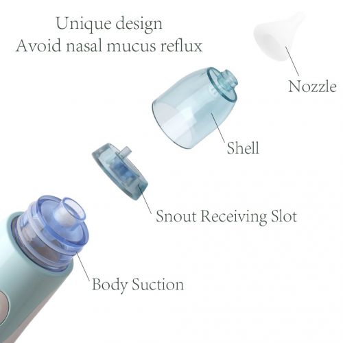 Bopoobo bopoobo Baby Nasal Aspirators Nose Cleaner Silicone Tips Safe Hygienic Block Nose Running Nose Oral Snot Sucker for Newborns and Toddlers