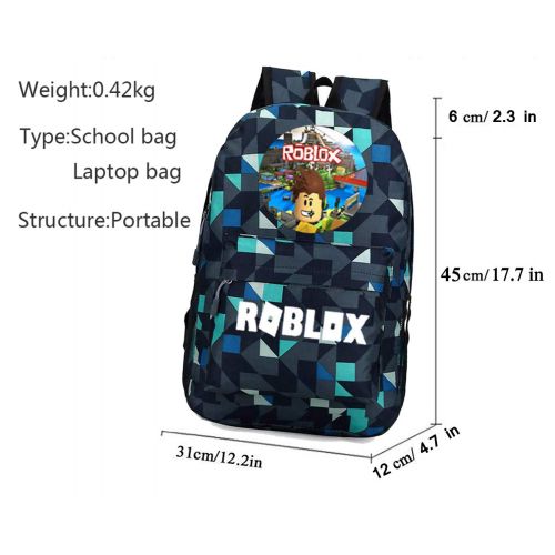  GoodLuck97 Roblox Backpack With Baseball Cap and Knitted Hat, Student Bookbag Laptop Backpack Travel Computer Bag for Boys Girls Kids Teenagers Game Fans Gift (Lingger 4)