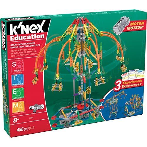 케이넥스 KNEX K’NEX Education  STEM Explorations: Swing Ride Building Set  486 Pieces  Ages 8+ Engineering Education Toy