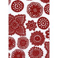 Dandi 6 Seater Oilcloth Tablecloth, Doilie Berry