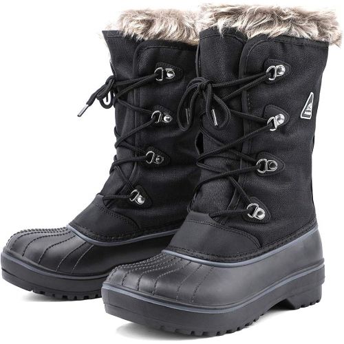  [아마존 핫딜] [아마존핫딜]ALEADER Womens Warm Faux Fur Lined Mid Calf Winter Snow Boots