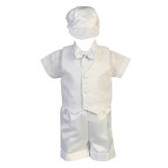 Swea Pea & Lilli Baby Toddler Boys Christening Plaid Vest & Bowtie wShort Set infant-4T