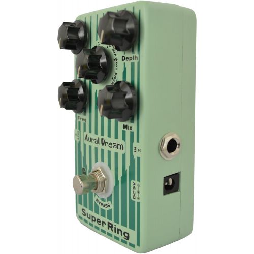  Aural Dream Super Ring Guitar Effects Pedal with 2 Ring modes and 6 waves simulating Tubular Bell,Chime and Bells sound,true bypass