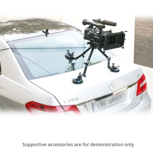  Camtree CAMTREE G-51 Professional Gripper Campod Car Mount Stabilizer - Black Triple Vacuum Suction Cup for DSLR Video Camera up to 4kg9lbs | FREE Safety Cable & Protective Bag