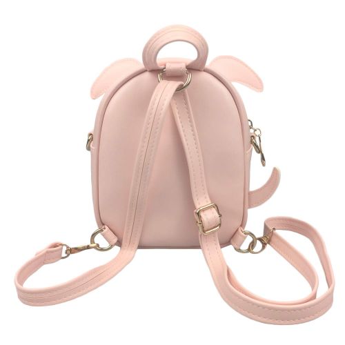  NoTian Mini Cute Backpack for Women Girl Soft PU Leather with Anti-lost Leash - Pink Dog