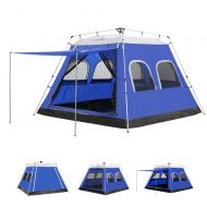 AYAMAYA Camping Tents 4-6 Persons/People/Man Instant Cabin Tent with [6 Screen Windows], Waterproof Hydraulic Automatic Quick Easy Setup Ventilation Screenhouse Sunshade Canopy for