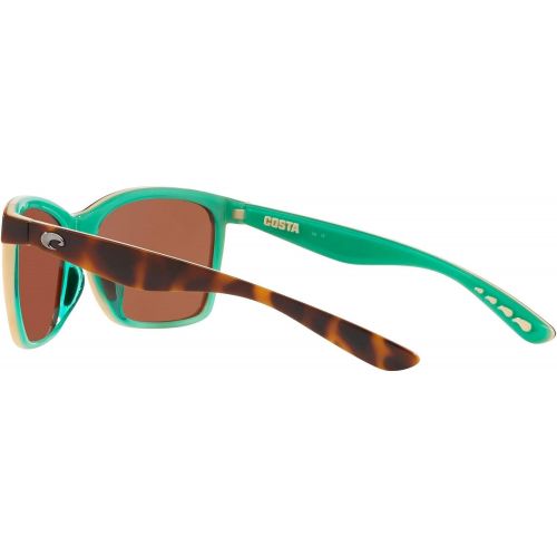  Costa Del Mar Anaa Sunglasses Shiny Olive Tort on BlackBlue Mirror 580Plastic