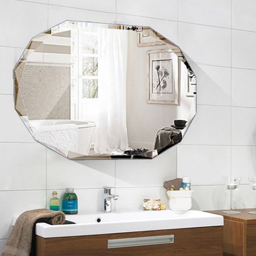  Makeup Mirror HTZ SYF Mirror Bedroom Wall Mirror Decoration Cosmetic Glass Mirror Decorative Mirror Frameless Wall Mirror Bathroom Makeup Sticker Mirror A+ (Size : 45x60cm)