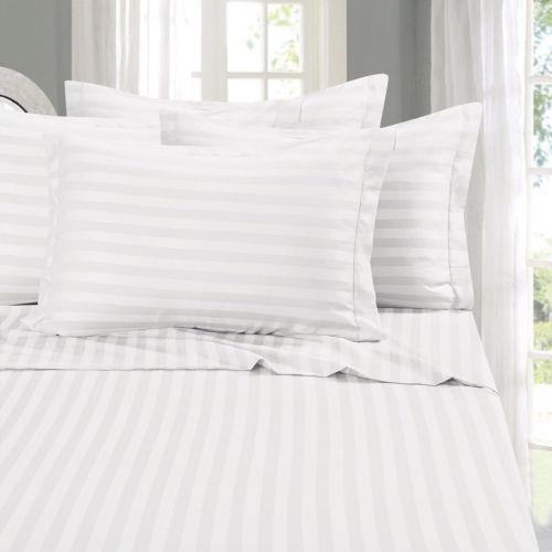  Elegant Comfort Best, Softest, Coziest Stripe Sheets Ever! 1500 Thread Count Egyptian Quality Luxury Silky-Soft Wrinkle & Fade Resistant 4-Piece Bed Sheet Set, Deep Pocket Up to 16