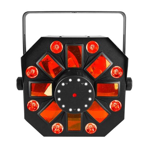  Chauvet DJ Swarm Wash FX 4-in-1 DJ Light with RGBAW Rotating Derby, RGB+UV Wash, Ring of White SMD Strobes and 1 Year Free Extended Warranty
