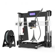 Anet A8M 3D Printer, Dual Nozzel Color Desktop SD Card DIY 3D Printer High Speed Precision with 2004 LCD Works with 10M PLA ABS Filaments- Aluminum Hotbed Acrylic Frame