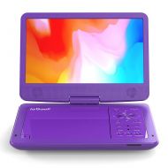 IeGeek ieGeek 12.5 Portable DVD Player with 5 Hour Rechargeable Battery, 10.5 inch HD Swivel Screen, Support One-Key Mute Playing, Loop Playing, Memory Playing, Region Free, Purple