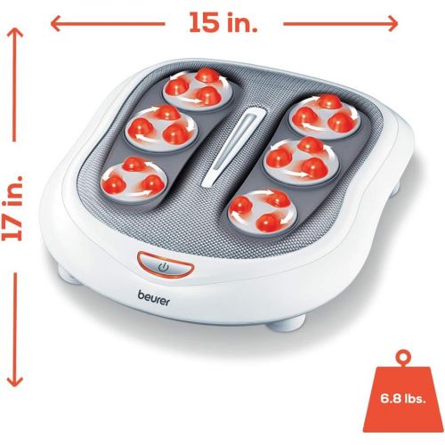  Beurer North America Beurer Shiatsu Foot Massager with 18 Rotating Massage Nodules for Tired Feet, Plantar...