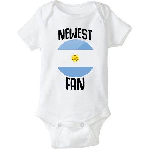  Nobrand nobrand Argentina Bodysuit Newest Fan Soccer Infant Baby Girls Boys Personalized Customized Name and Number
