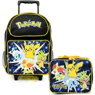 Pokemon Pikachu Large 16 inches Rolling Backpack & Lunch NEW - Licensed Product