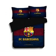ZI TENG Barcelona Duvet Cover Set Football Fans Bedding Set Bedding Set 3PC Boys and Teenagers Bed Set1Duvet Cover,2Pillowcases,Twin Full Queen King Size