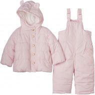 Carter%27s Carters Baby Girls Two Piece Snowsuit-Light Pink With Gold