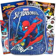 Disney Nickelodeon Marvel Marvel Spiderman Backpack Set Toddler Preschool -- 11 Mini Spiderman Backpack with Super Hero Coloring Books, Stickers, Temporary Tattoos and More (Travel Activities Pack for Toddl