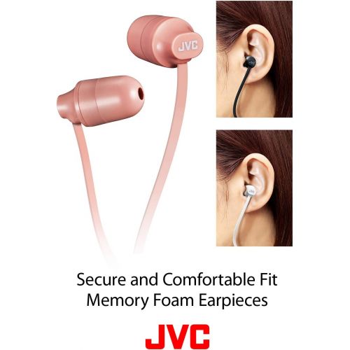  JVC Marshmallow Wireless, Earbud Headphones, Water Resistance(IPX4), 8 Hours Long Battery Life, Secure and Comfort Fit with Flexible Soft Neck Band and Memory Form Earpieces - HAFX