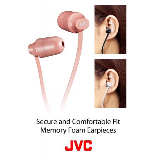  JVC Marshmallow Wireless, Earbud Headphones, Water Resistance(IPX4), 8 Hours Long Battery Life, Secure and Comfort Fit with Flexible Soft Neck Band and Memory Form Earpieces - HAFX