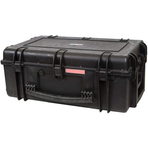  Monoprice Weatherproof/Shockproof Hard Case with Wheels - Black IP67 Level dust and Water Protection up to 1 Meter Depth with Customizable Foam, 33 x 22 x 13