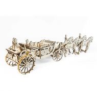 UGEARS Royal Carriage 3D Wooden Model for Self-Assembling, Educational Craft Set, Best Gift