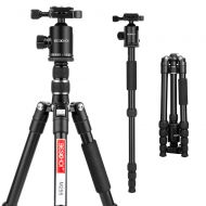 58 Lightweight Camera Tripod, Beschoi Professional Aluminum Travel Tripod Monopod 22lbs Load Capacity with 360°Panorama Ball Head and Carrying Case Compatible with Digital CameraD