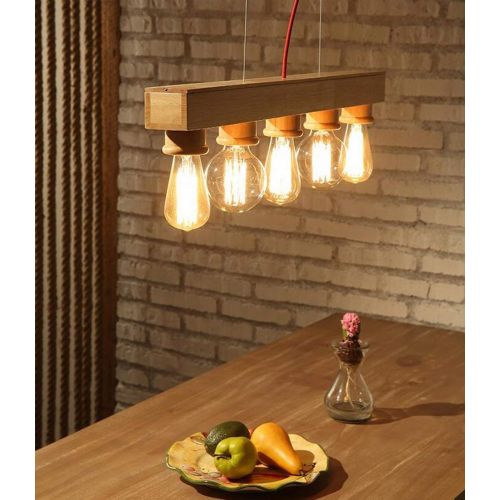 DEED Lamp-Illuminated Creative Personality Wooden Chandelier Fountain Creative Personality Restaurant Bar Decorative Lighting