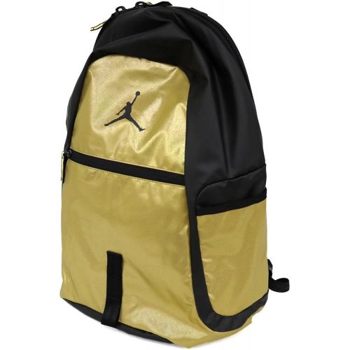나이키 Nike Air Jordan Jumpman Reflector All World Bookbag Sports Laptop Student Backpack Metallic Gold