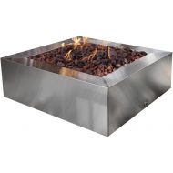 Stanbroil Gas Fire Pit Square Table 42 Outdoor with 24 Round Burner Ring 304 Stainless Steel (No Assembly Required)