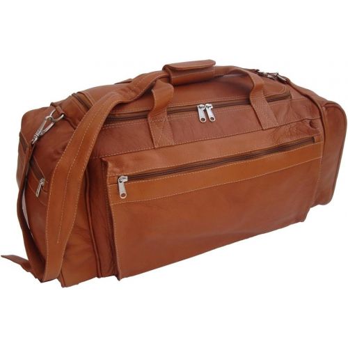  Visit the Piel Leather Store Piel Leather Large Duffel Bag, Saddle, One Size