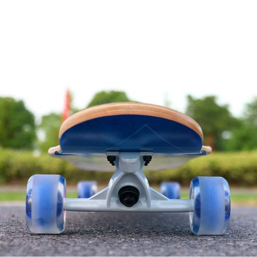  DUWEN-Skateboard Ahorn Longboard Allrad-Roller Teen Brush Street Jungen und Maedchen Tanzbrett Erwachsene Anfaenger Skateboard (mit Flash-Rad) (Farbe : C)
